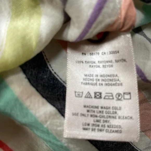 maeve anthropologie striped swing sleeveless button down blouse - Picture 3 of 8